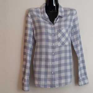 Garage Blue and White Checkered Shirt